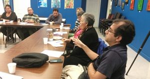 Amin Makki speaks at the Common Ground meeting in Prince Albert. Photo by Chelsea Laskowski